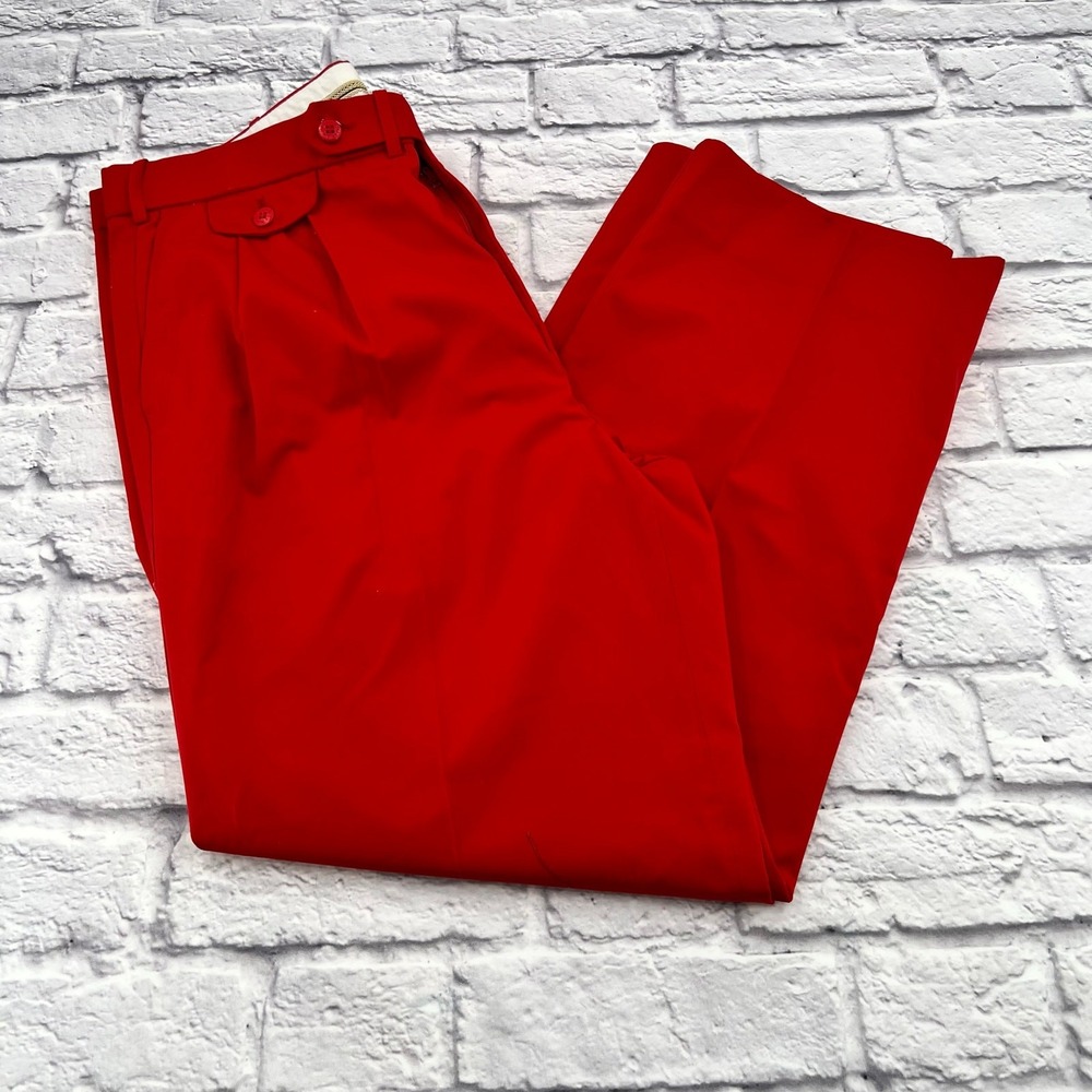 LA MODE Vintage Pleated Golf Pants Men's Size 40 Red Chicago Blackhawks